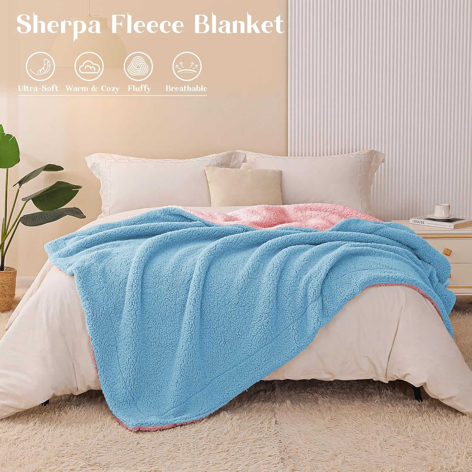 Thumbnail 1 de Exclusivo Mezcla King Size Reversible Sherpa Fleece Blanket