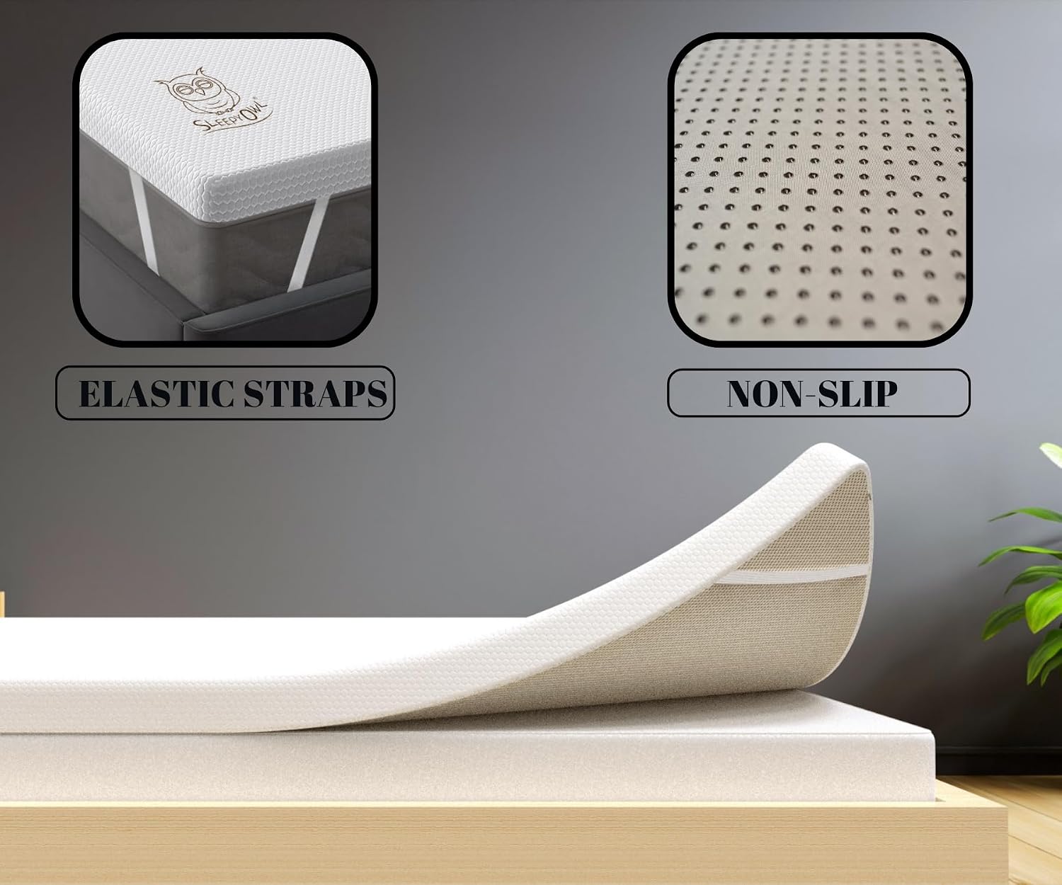 Detalle de Sleepy Owl memory foam topper 10cm Single