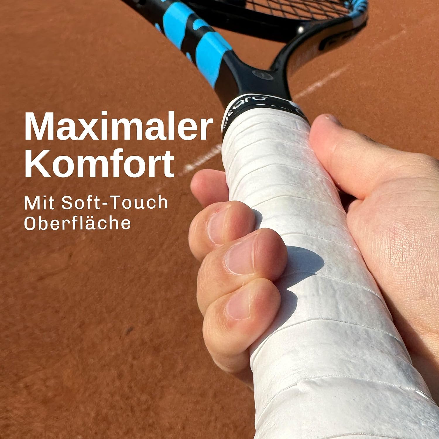 Detalle 2 de Otaro Griffband Tennisschläger – rutschfest & schweißabsorbierend, 2er Set