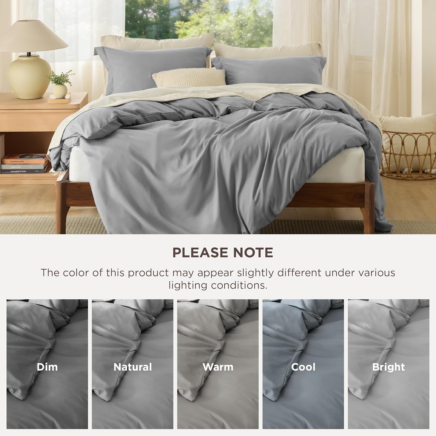 Detalle 1 de Bedsure Oversized King Duvet Cover 120" x 98