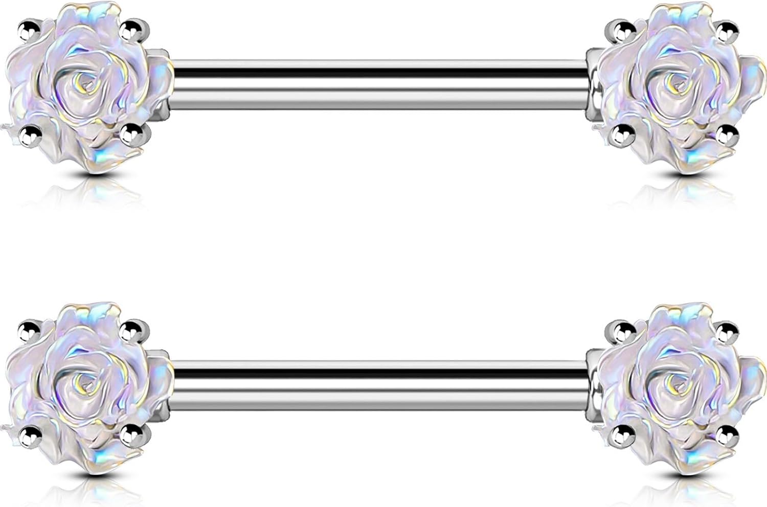 Detalle de OUFER Barres 316L 14G 14 mm Mamelon Fleur