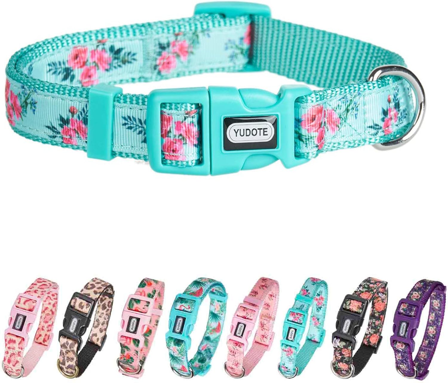 Thumbnail 6 de Petiry Lightweight Floral Dog Collar with Dandelion Pattern for Small Dogs (Pink Dandelion)