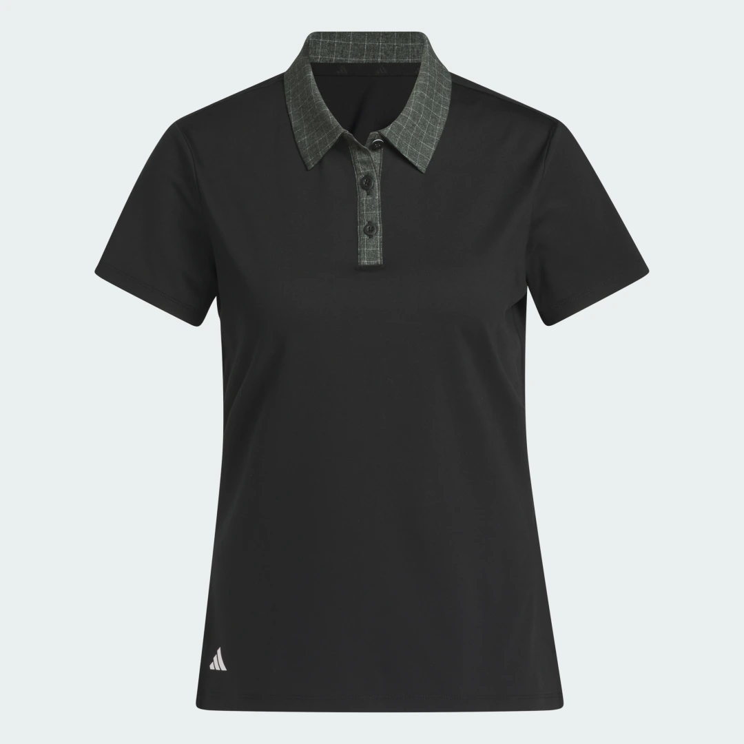 Detalle 2 de Polo de golf Adidas Ultimate365+ Butterspun Grid Negro