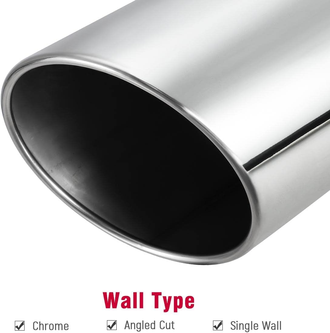 Thumbnail 5 de Upower 5" Inlet to 10" Outlet Exhaust Tip — 18" Stainless Bolt-On Diesel Tailpipe