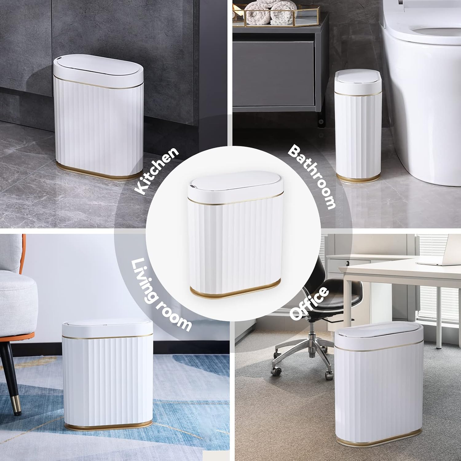 Thumbnail 5 de ELPHECO Motion Sensor Trash Can, 2 Gal 🚮