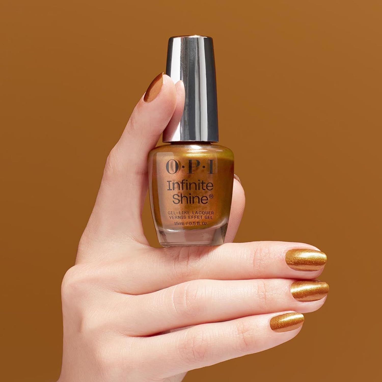 Thumbnail 3 de OPI Infinite Shine Smalto per unghie Stunstoppable Bronzo metallizzato con effetto gel, senza lampada UV (15 ml)