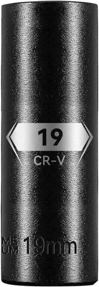 Detalle de BLACKROBOT PB210019M 19 mm Deep Impact Socket, 6-Point, 1/2-Inch Drive