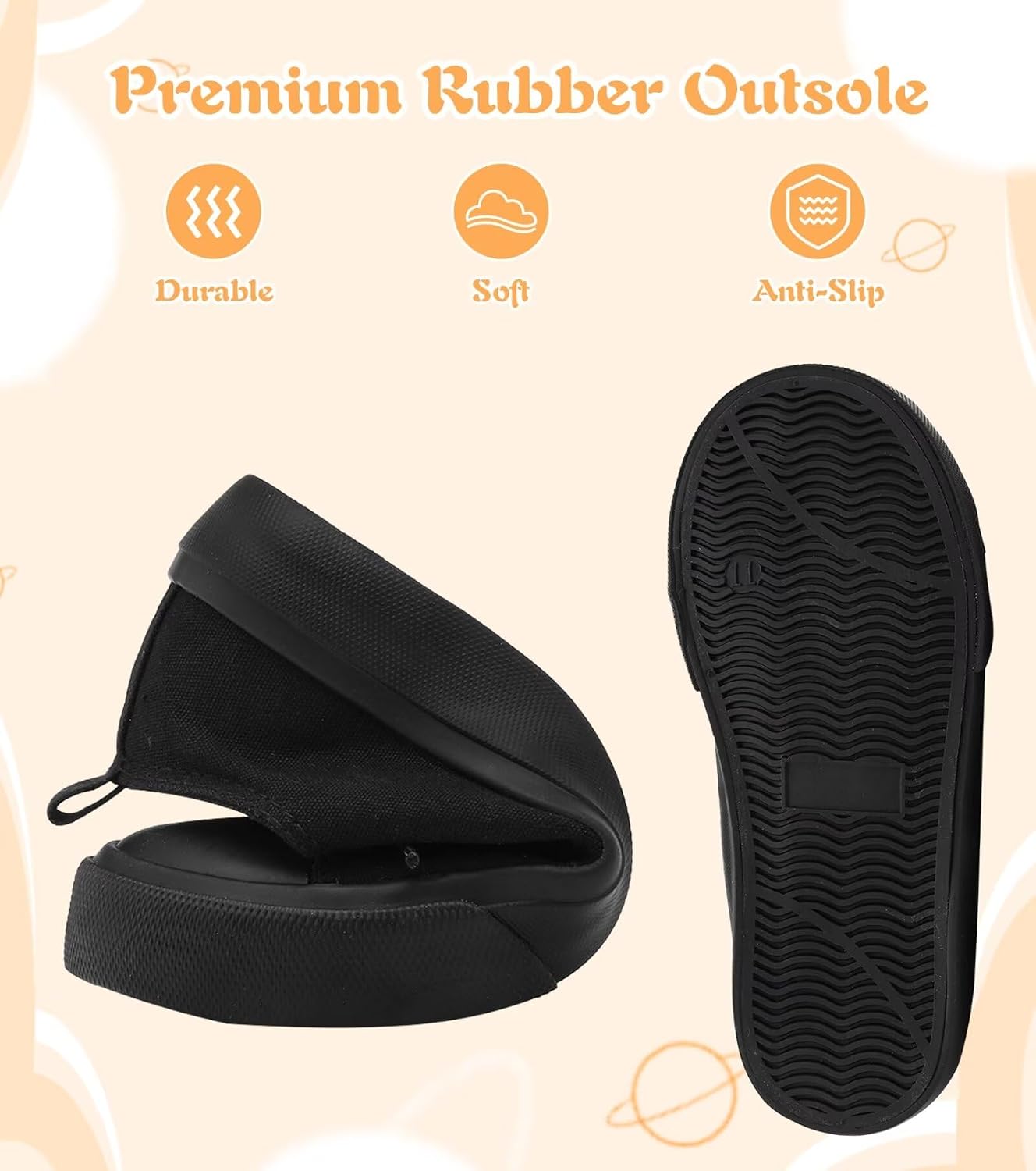 Detalle de Cofopo Toddler Canvas Slip-On Sneakers with Cushioned Insoles
