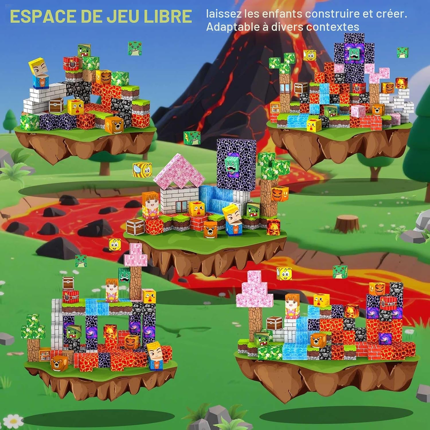 Detalle 2 de Construction Magnétique 100 pièces 🎲