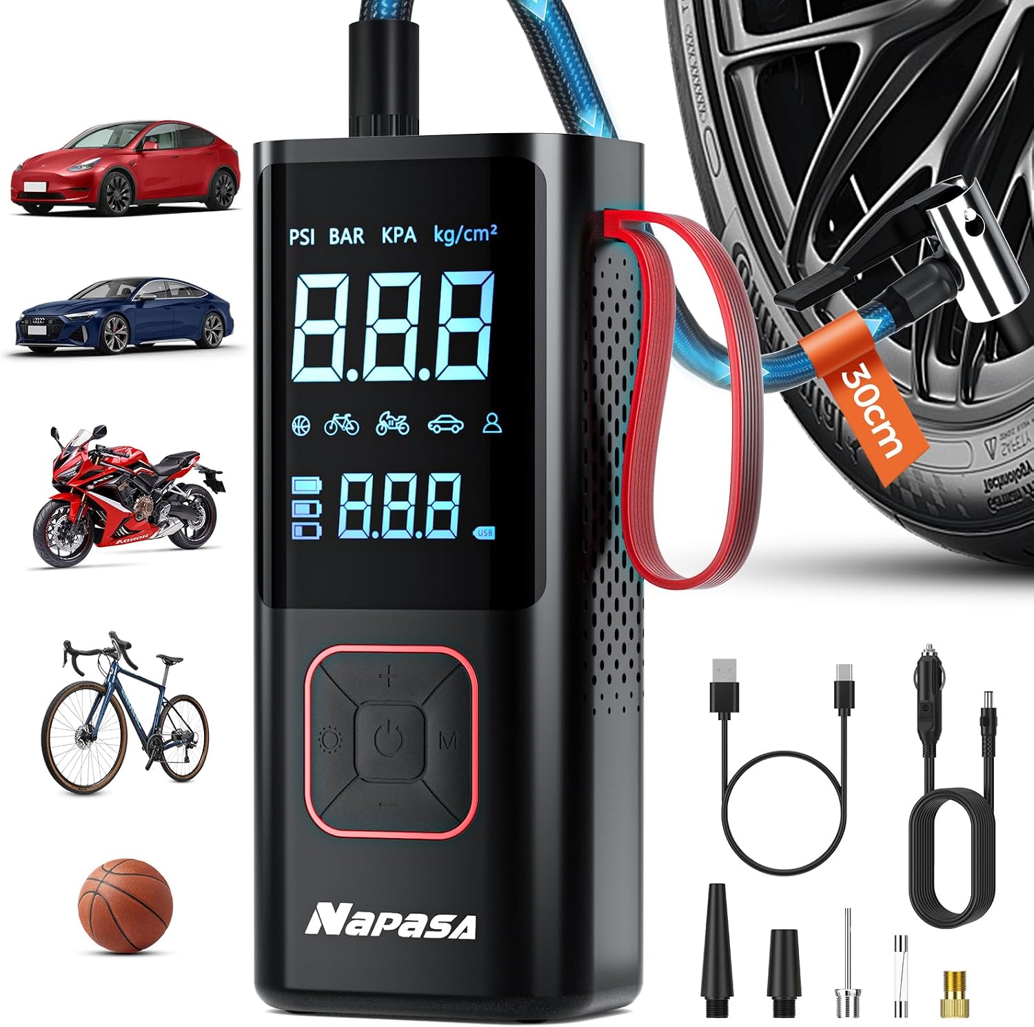Imagen de NAPASA Elektrische Luftpumpe 10,3 Bar en OfertitasTOP