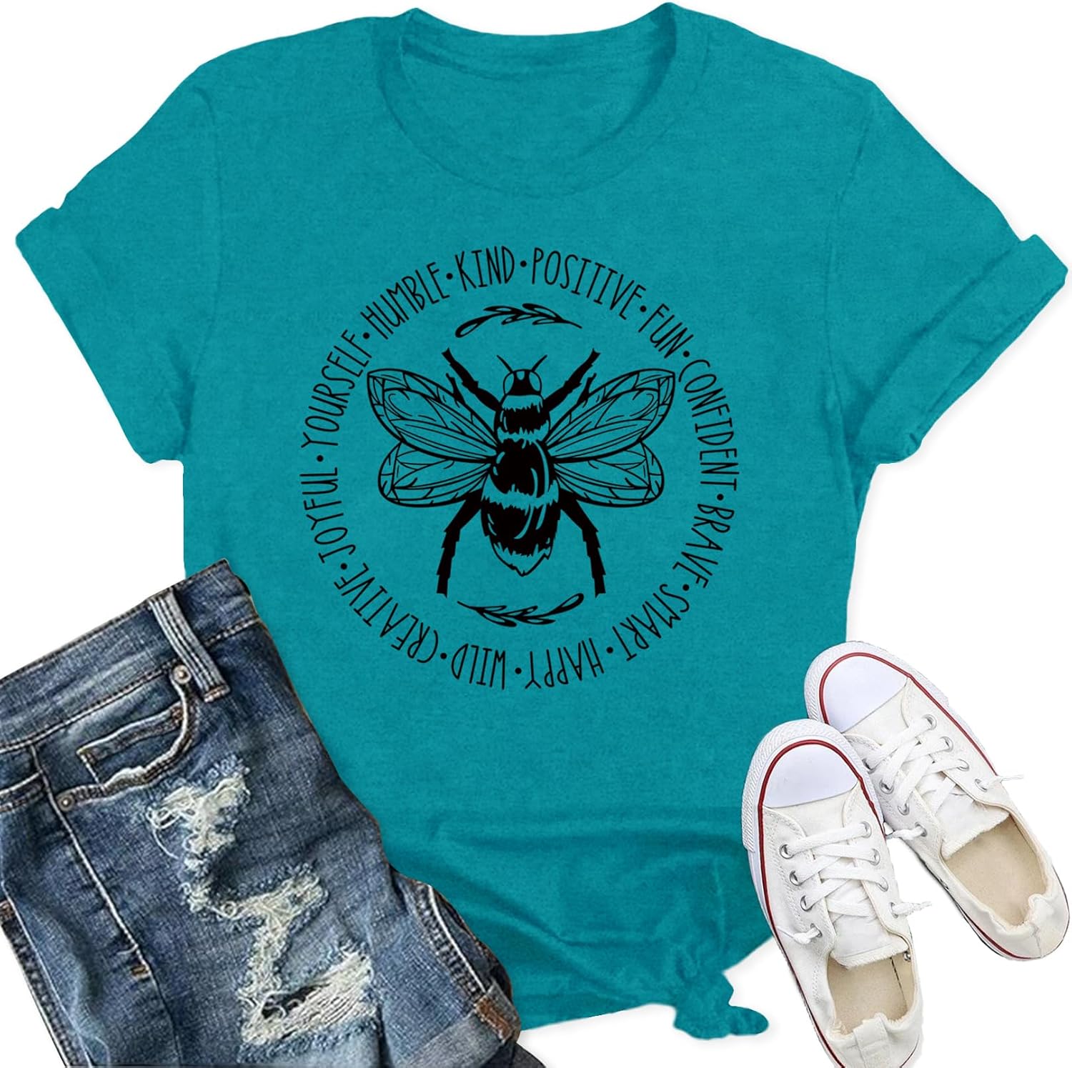Thumbnail 6 de Qskall Womens Bee Kind T Shirt – Be Kind Tee