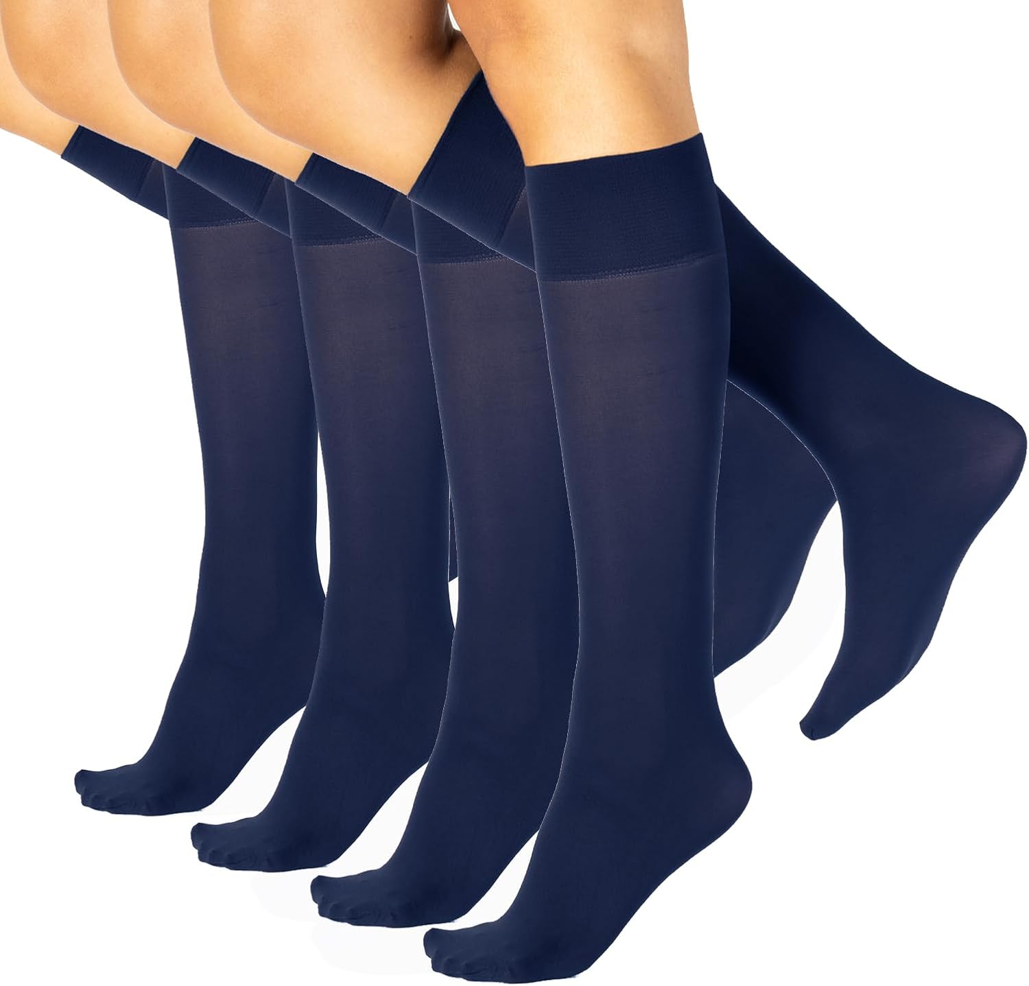 Detalle de CALZITALY 4 Paires Mi-Bas Opaque 40 DEN en Microfibre – Made in Italy