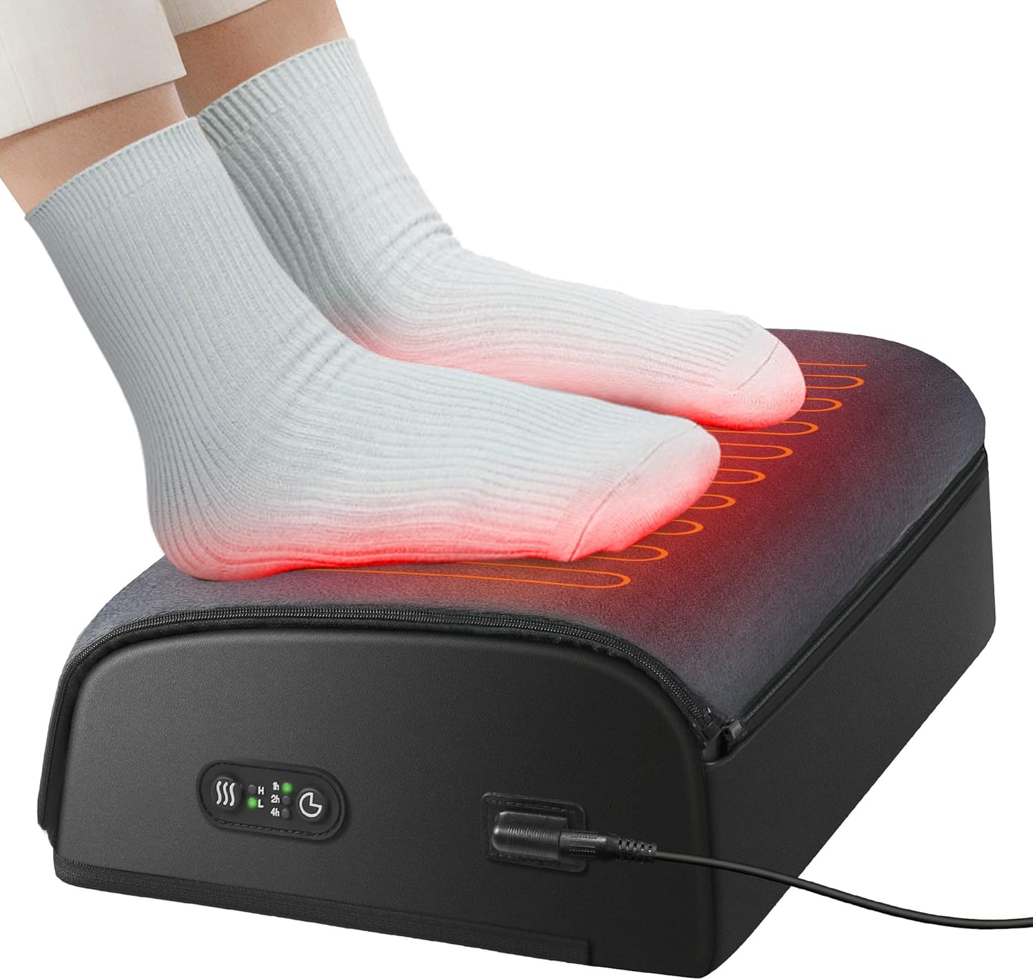 COMFIER heated foot rest with under-desk support for home office and gaming desks