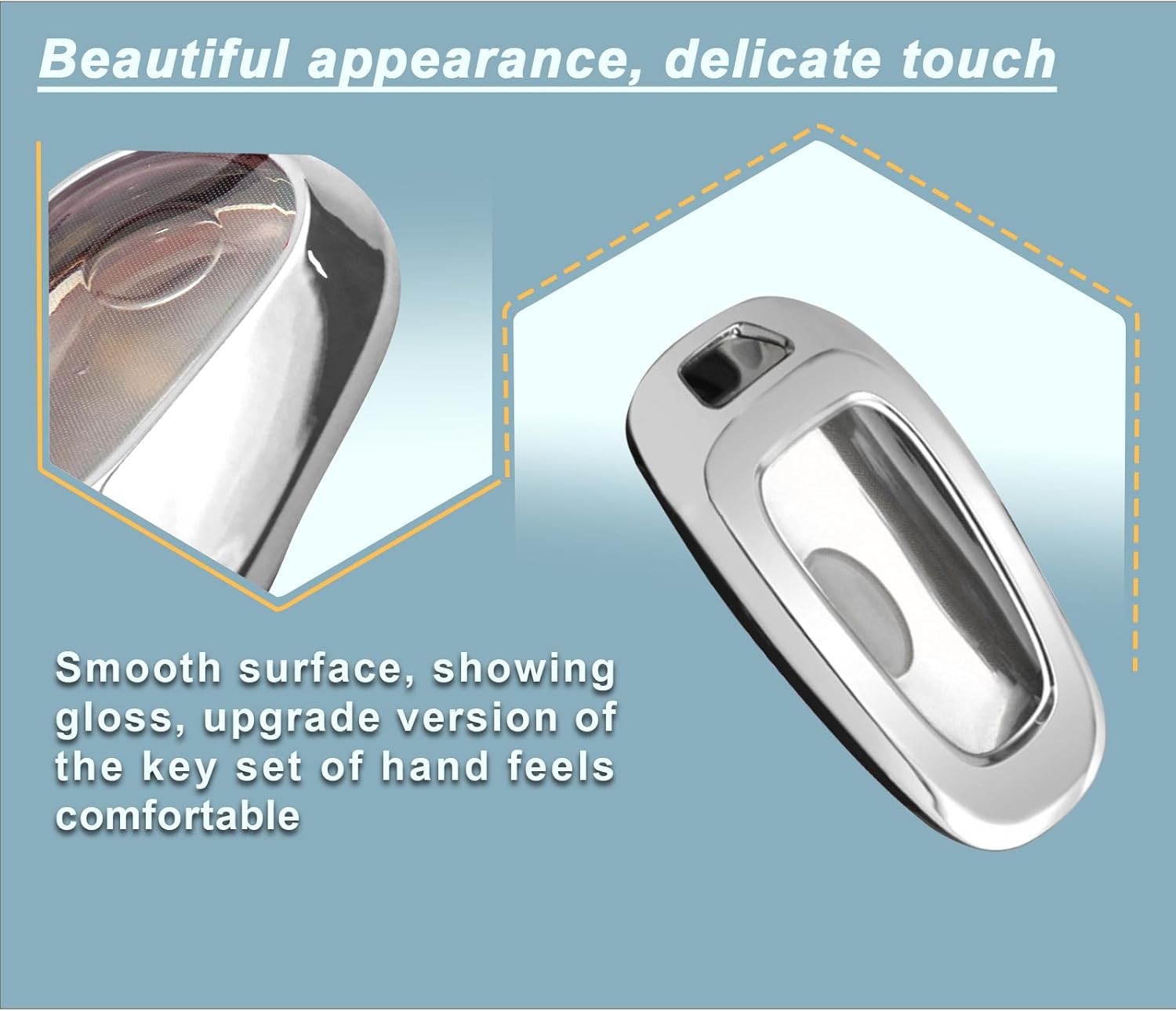 Detalle de LUWU TPU Key Case for Toyota C-HR 2024 & Yaris Cross (Silver) – 1:1 Fitting, Protective Car Key Cover