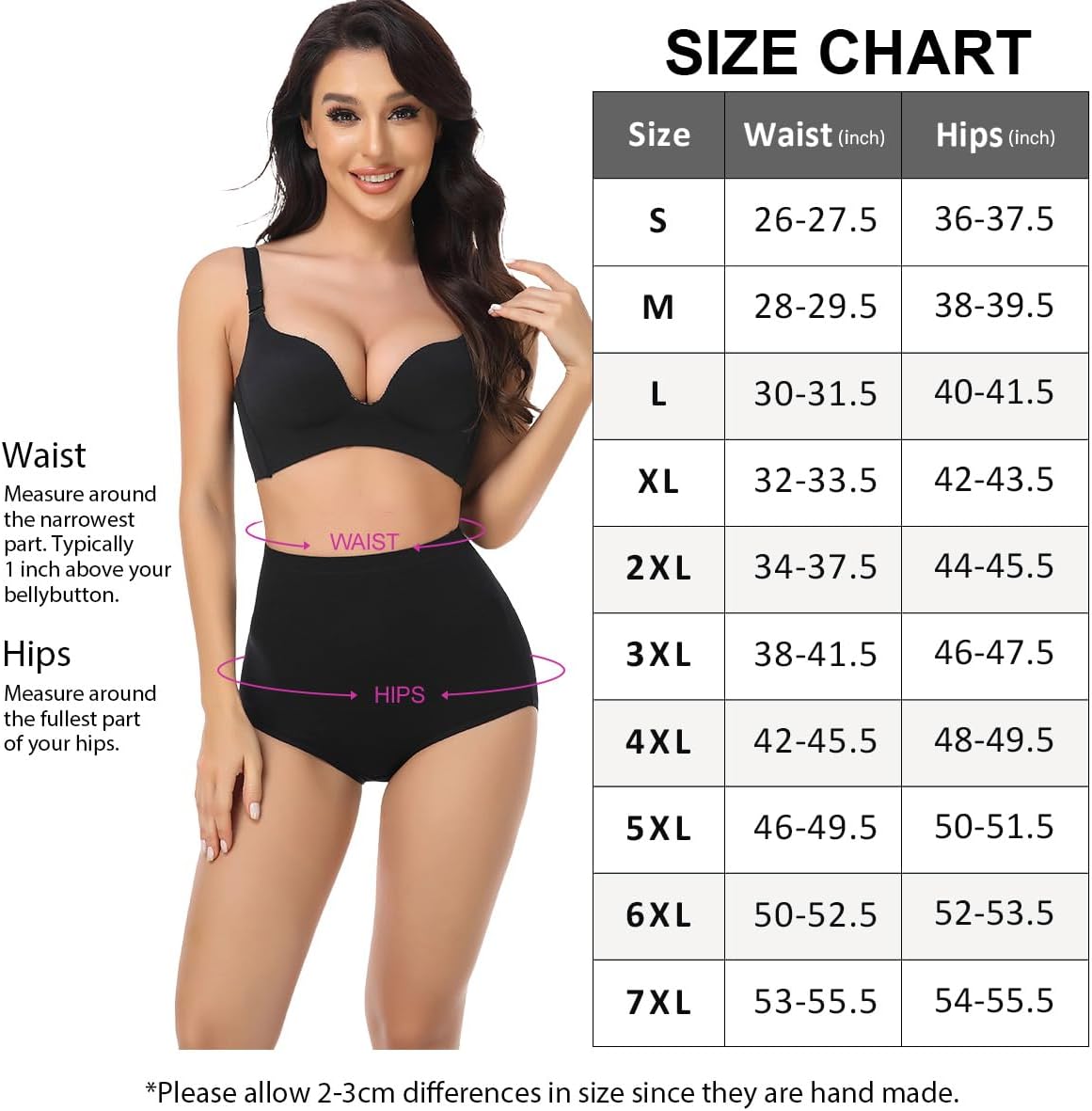 Detalle de wirarpa Damen Unterhosen Baumwolle – Super Hohe Taille, 4er Pack