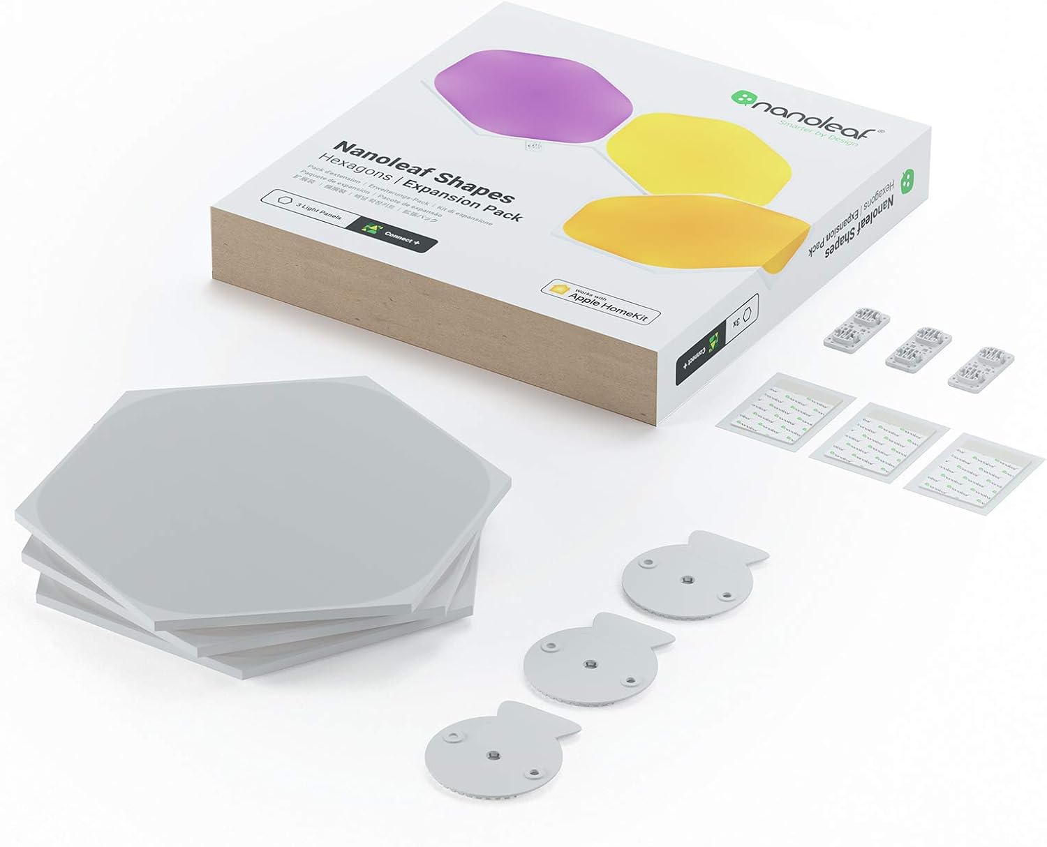 Thumbnail 1 de Nanoleaf Shapes Hexagon Expansion Pack: 3 Esagoni LED Aggiuntivi RGBW per Parete — Espandi la tua Immersione