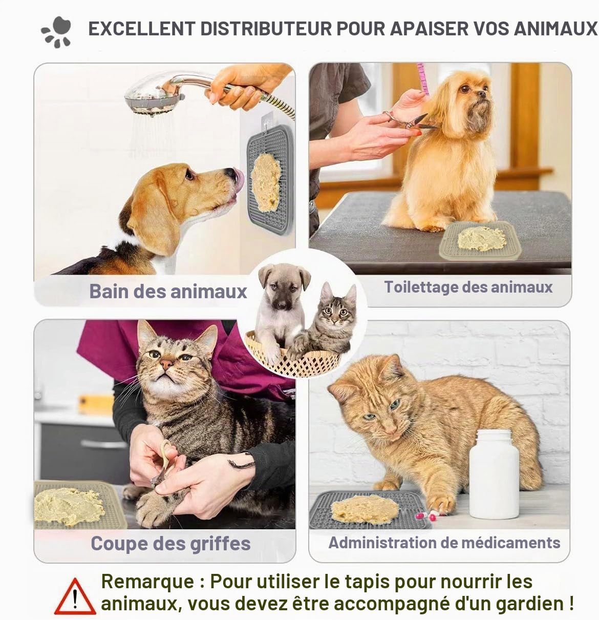 Detalle 1 de Lesipee Cyan&Purple set van 2 siliconen likmatten voor honden en katten