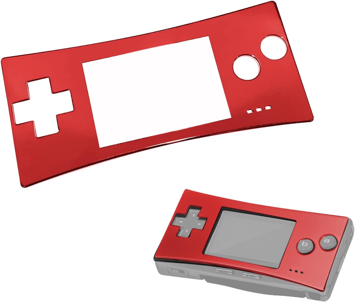 Detalle 2 de XBERSTAR ゲームボーイミクロ GBM用交換フェイスプレート アルミニウム製 レッド