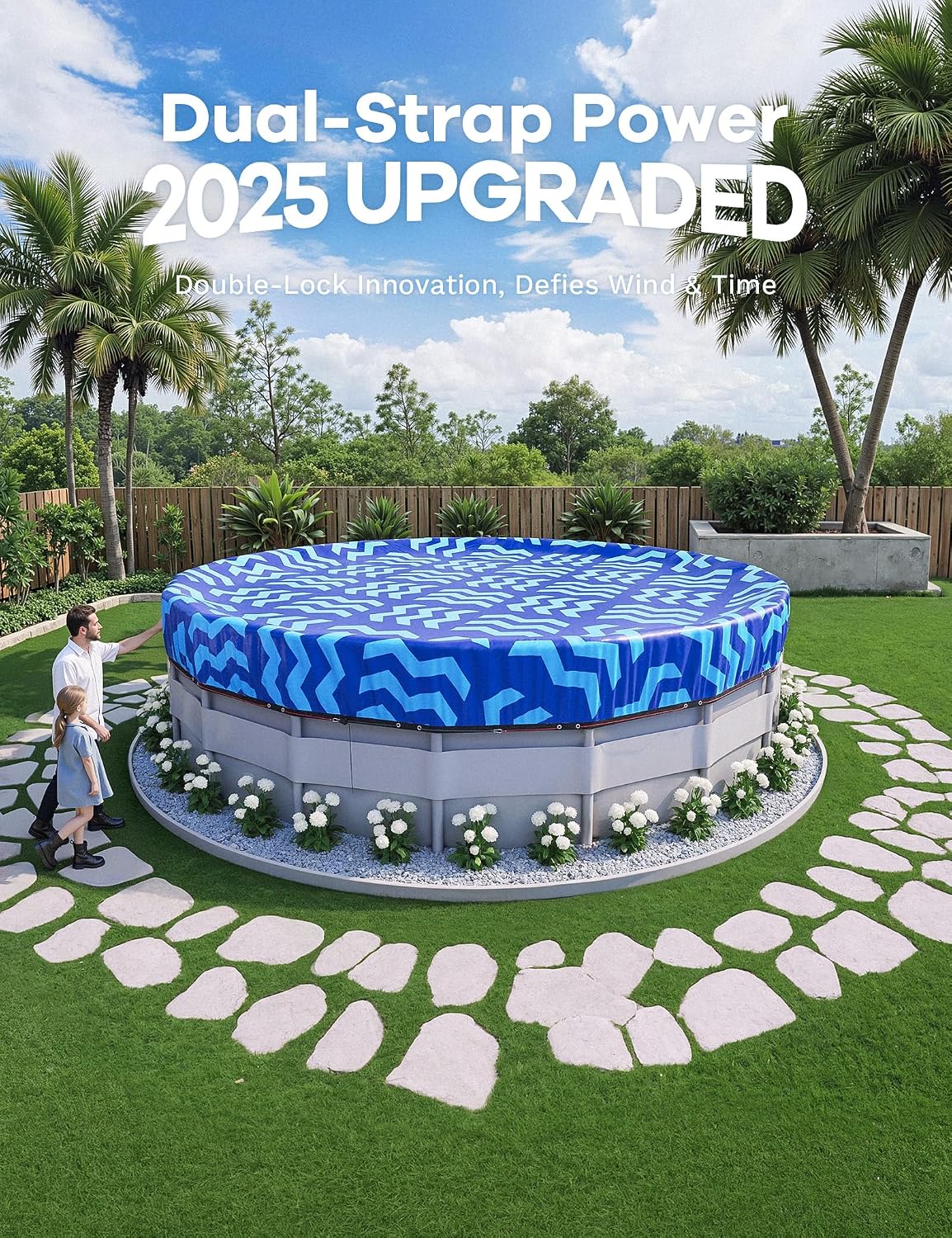 Thumbnail 2 de Poolhacker Above-Ground Winter Pool Cover 420D