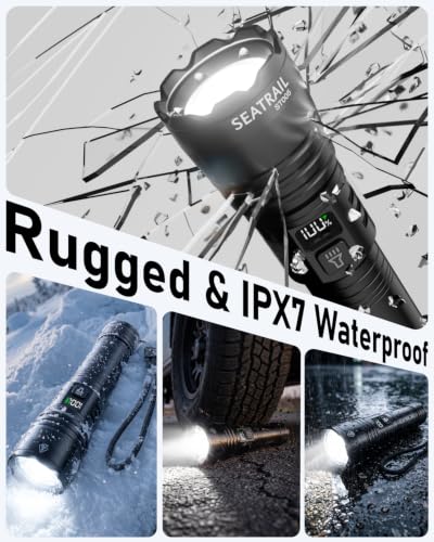 Thumbnail 7 de SeaTrail Rechargeable LED Torch with LCD, Zoom Focus and IPX7 Rating
