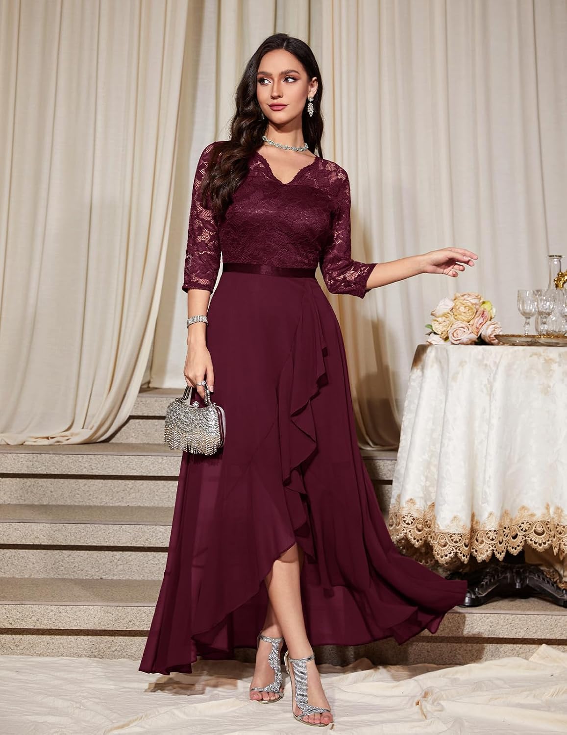 Thumbnail 4 de Bbonlinedress Abendkleid Spitzen Chiffon
