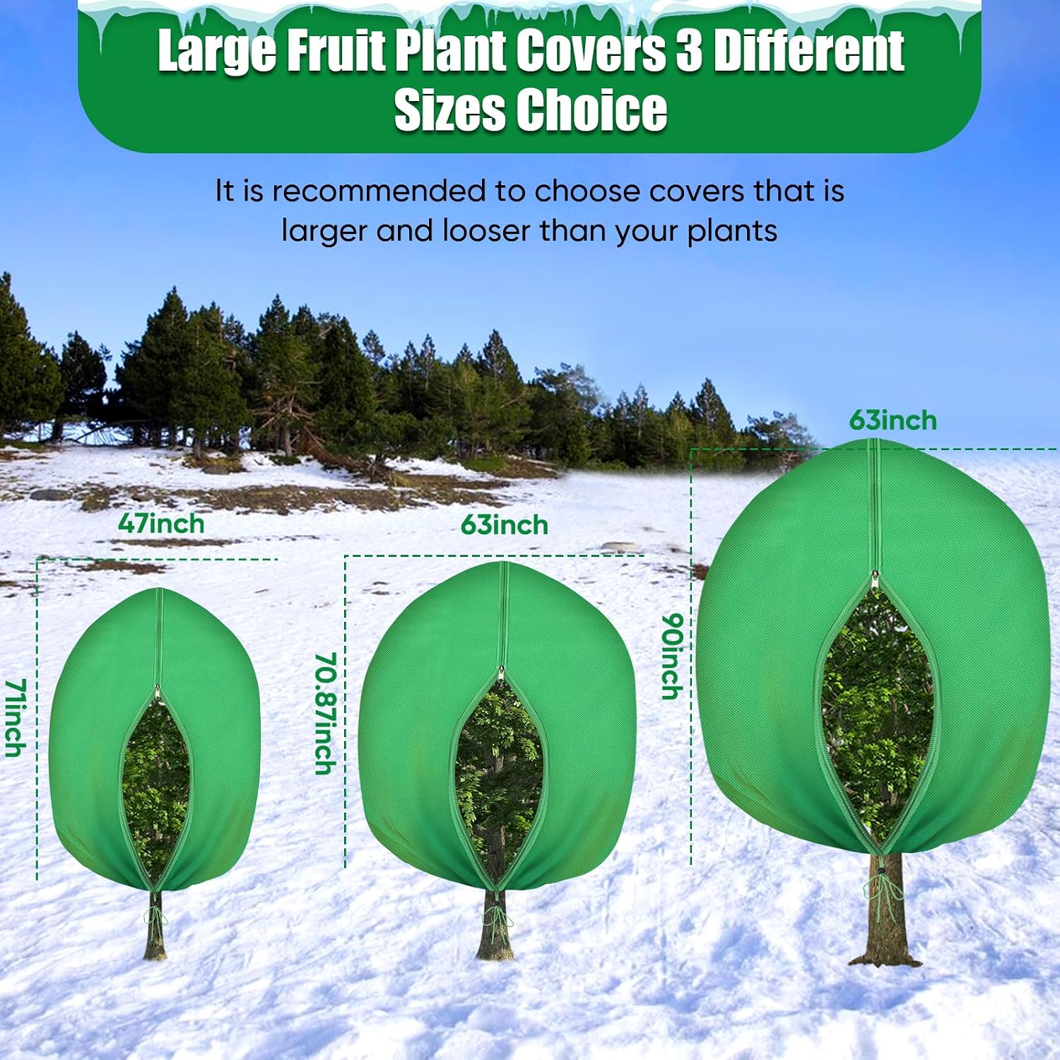 Detalle 2 de LCHUANG Plant Covers Green 2, 4-Pack Frost Covers, 3.2 oz/yd²