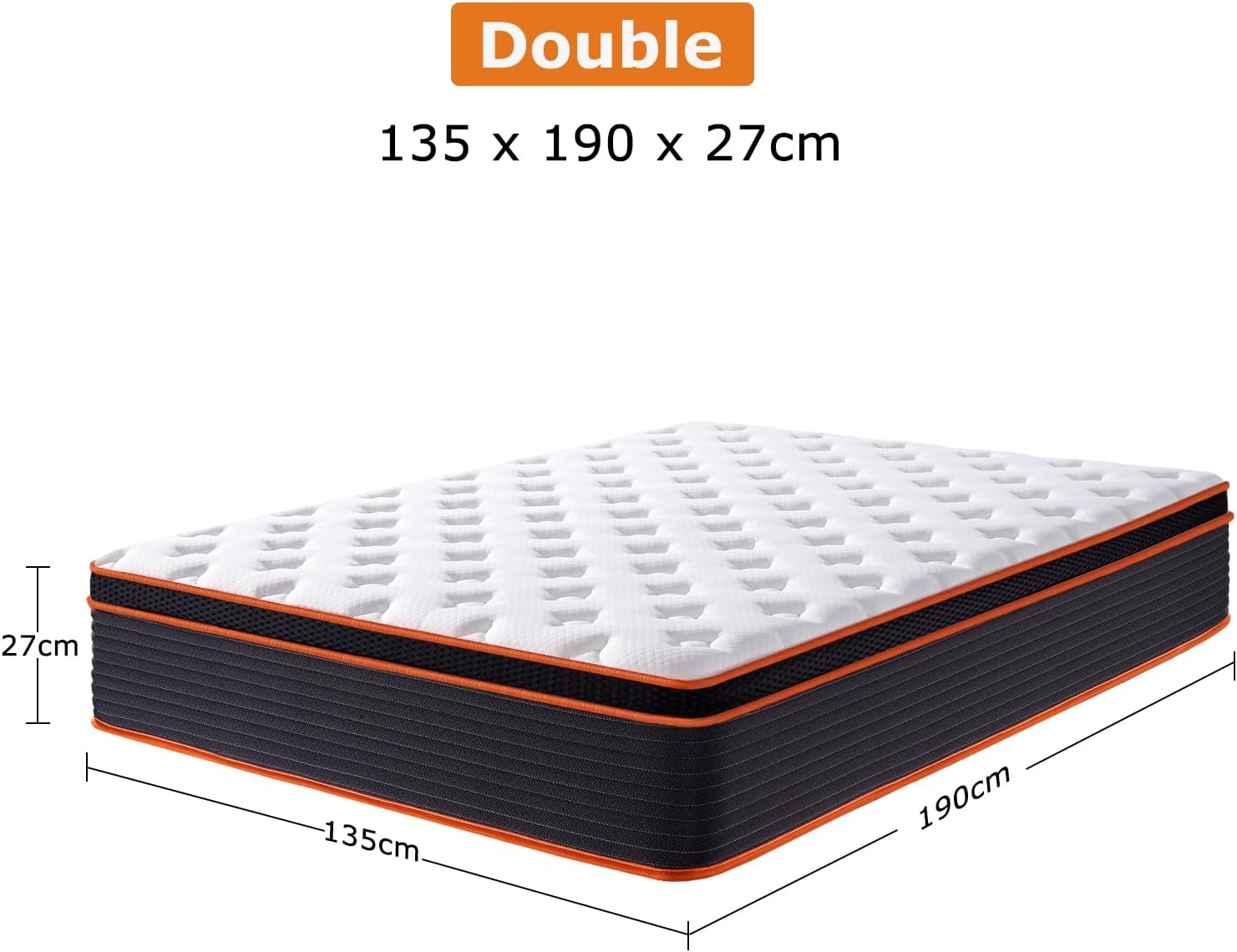 Detalle de SEZMOONSI Double Mattress 4FT6 10.6in