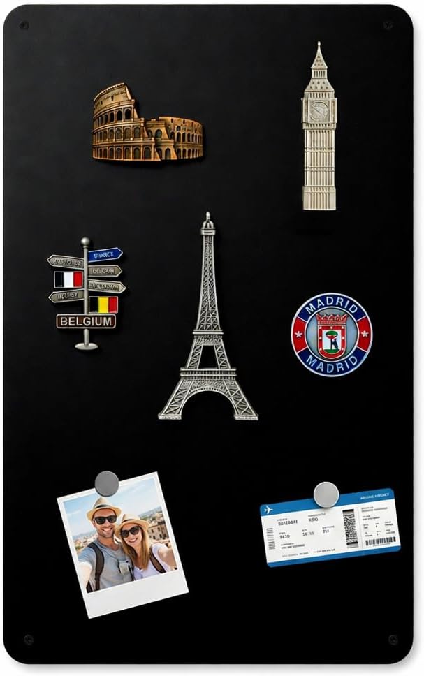 Detalle de Qiytecno Magnettafel Schwarz 30x50 cm