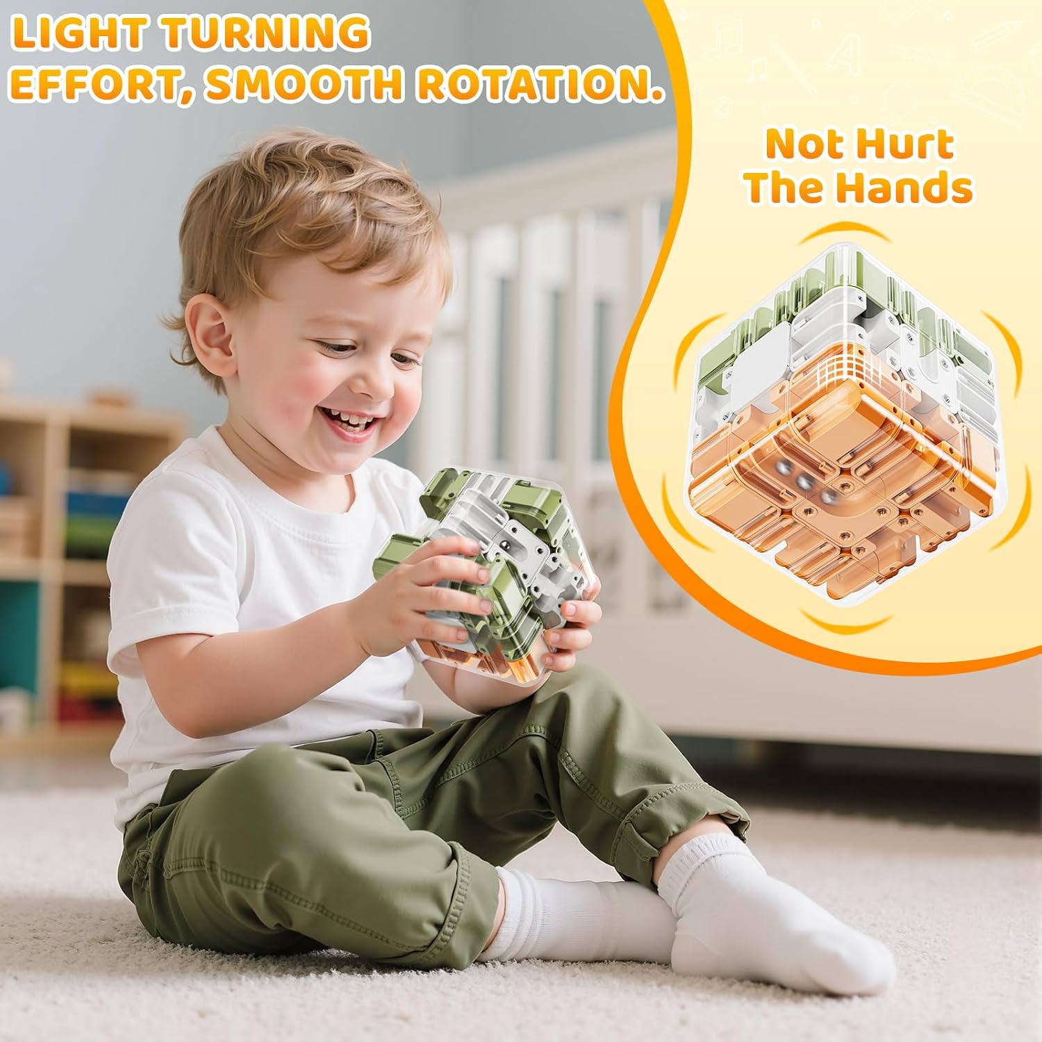 Detalle 2 de KIZONLY 3D Cube Puzzle for Kids 5-8 🎲