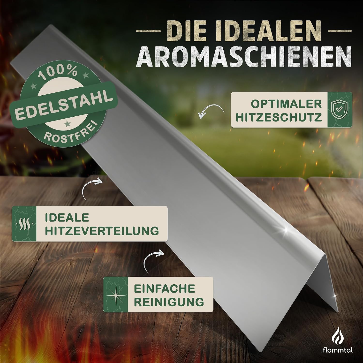 Thumbnail 1 de flammtal FLAVE Aromaschienen für Weber Spirit 320