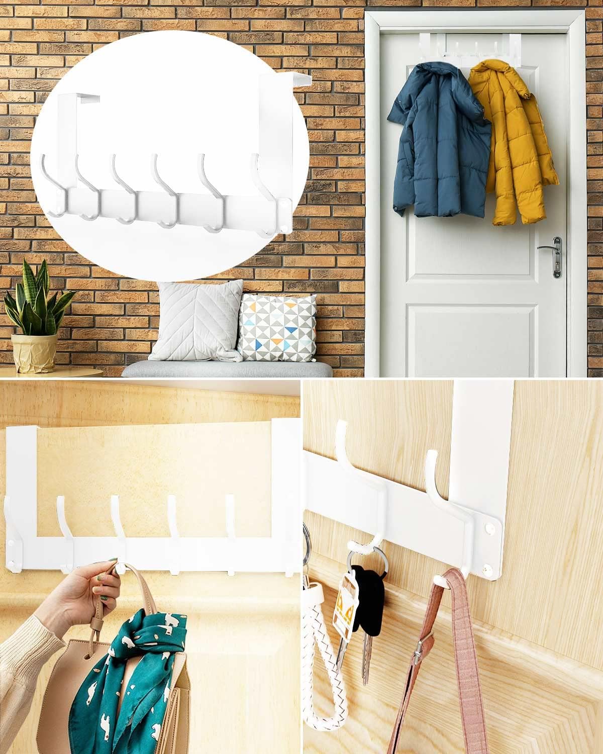 Thumbnail 6 de Victoper V-dhw 12‑hook over‑door hanger for coats 🪝