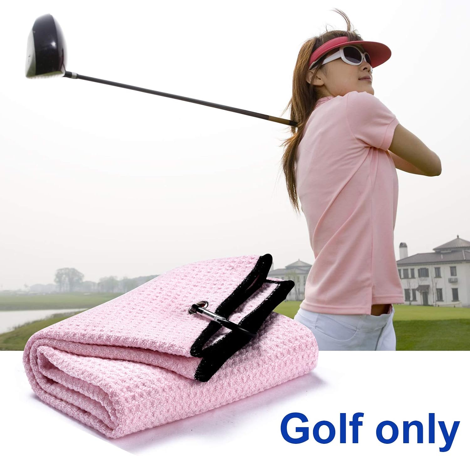 Detalle 2 de Yizerel 2 Pack 16" x 24" Tri-fold Golf Towel Set
