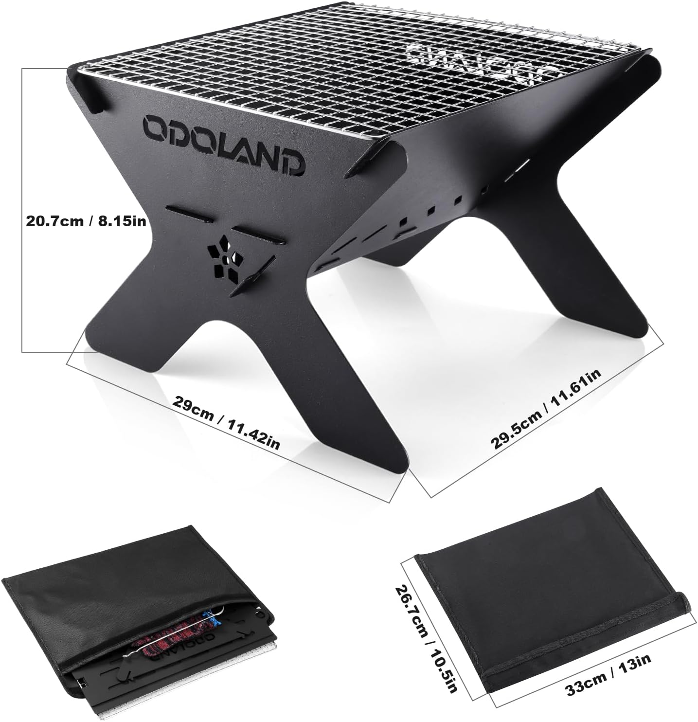 Thumbnail 2 de Odoland Camping Fire Pit 33cm collapsible