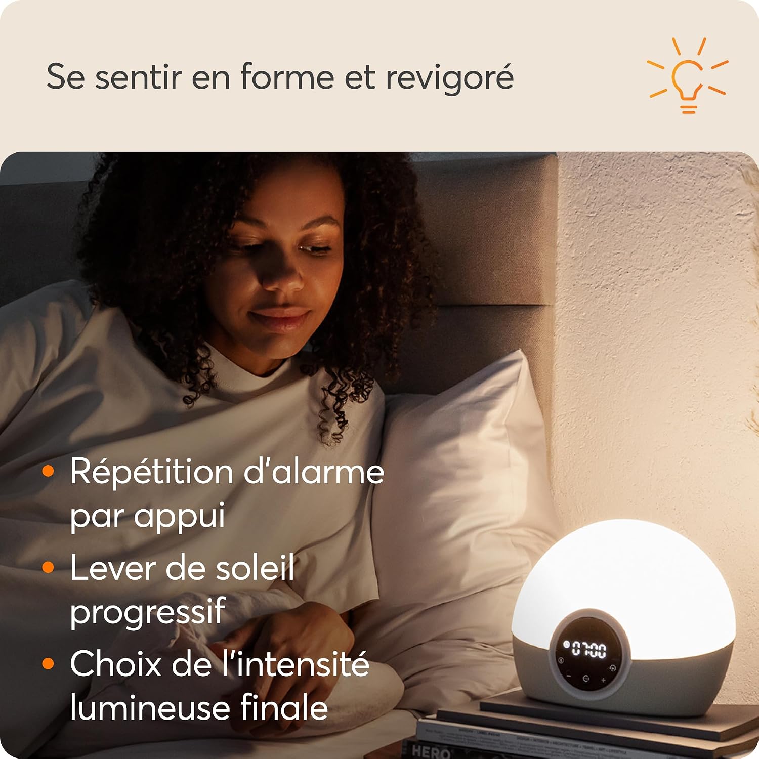 Thumbnail 3 de Lumie Bodyclock Spark 100 – Réveil et simulateur d’aube avec lampe de chevet