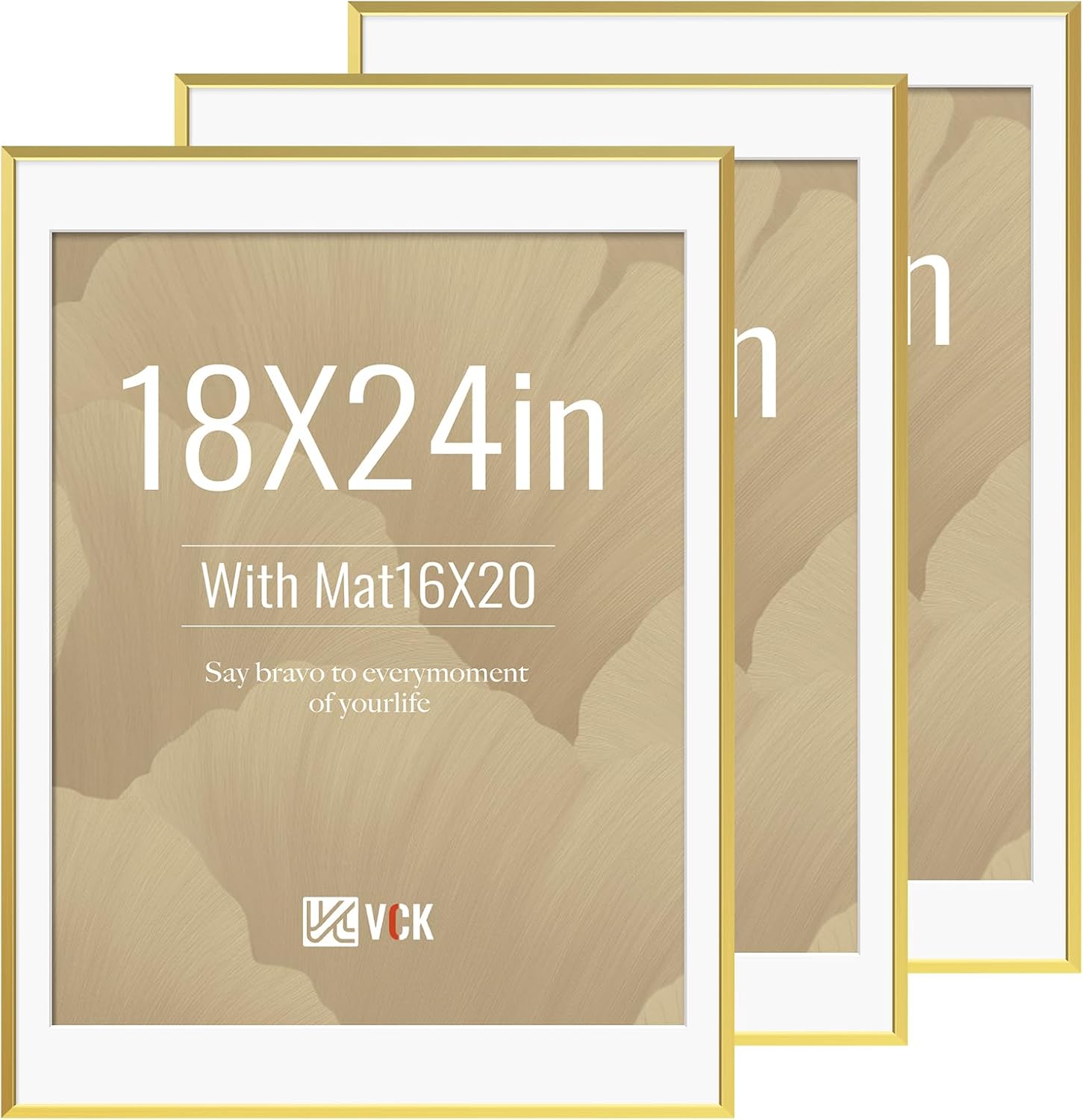 Detalle de VCK 18x24 Poster Frame Gold 3-Pack โ metal frames ๐ผ