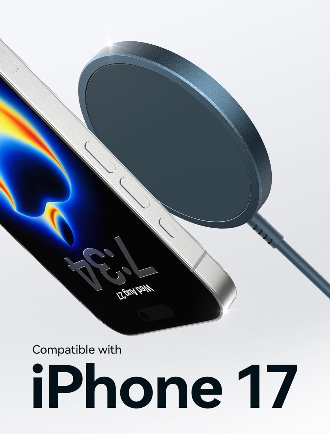 Detalle 2 de JSAUX Magnetic Wireless Charger for iPhone 17