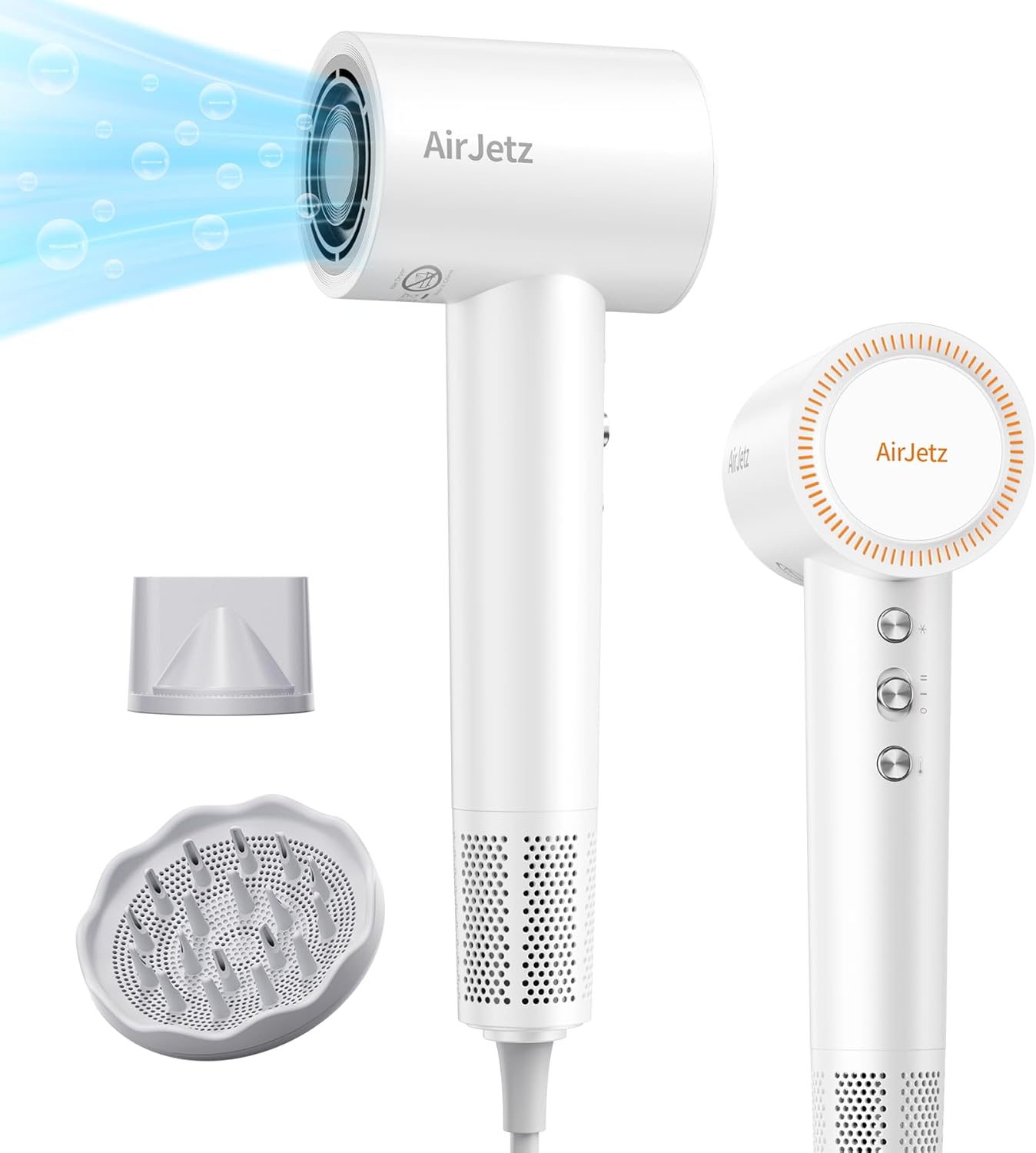 Detalle de Hair Dryer with 160,000 RPM High-Speed Motor and Diffuser — Ultra-Fast, Ionic Drying for All Hair Types