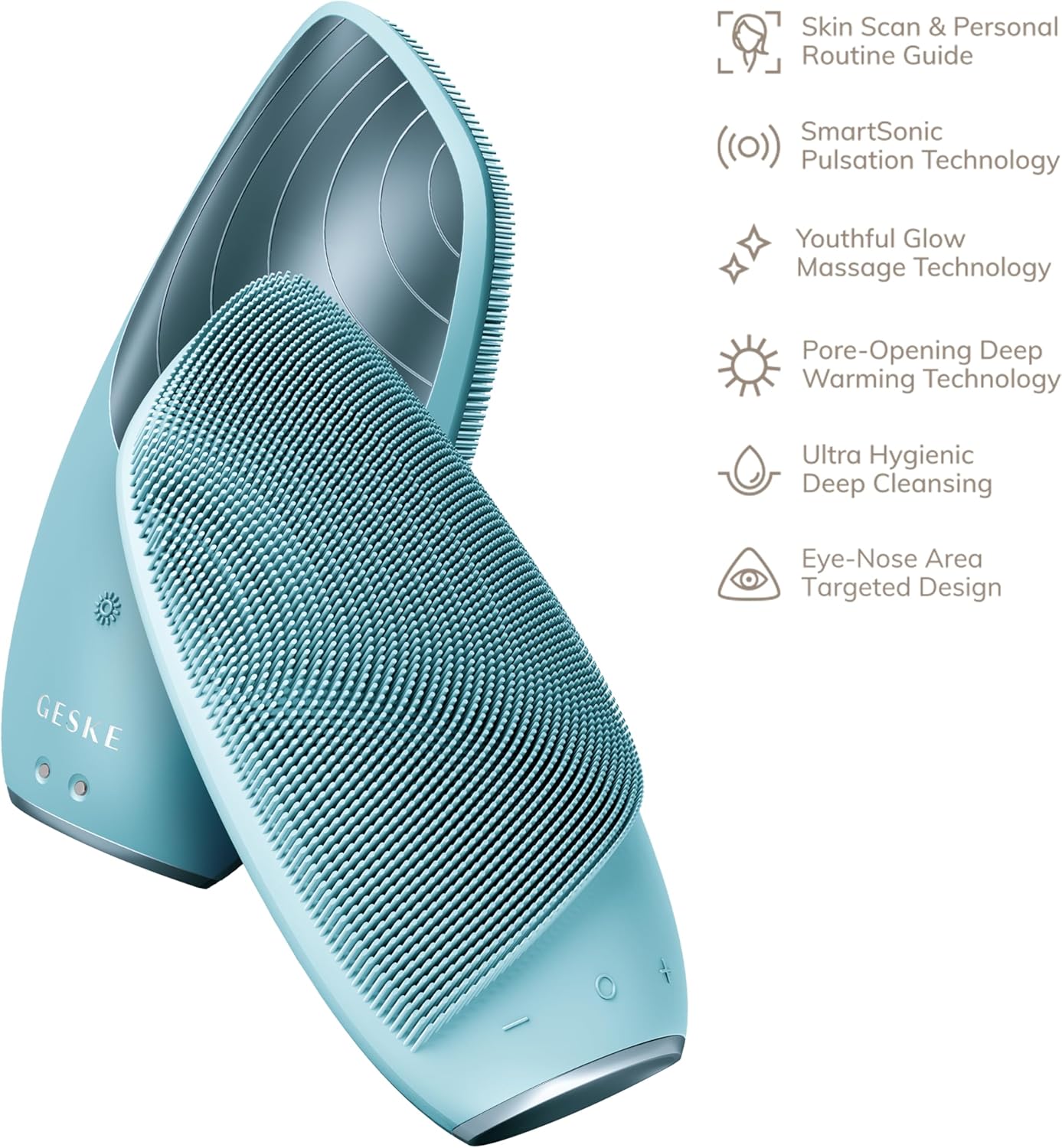 Detalle de GESKE Brosse faciale thermique sonique SmartAppGuided 6 en 1
