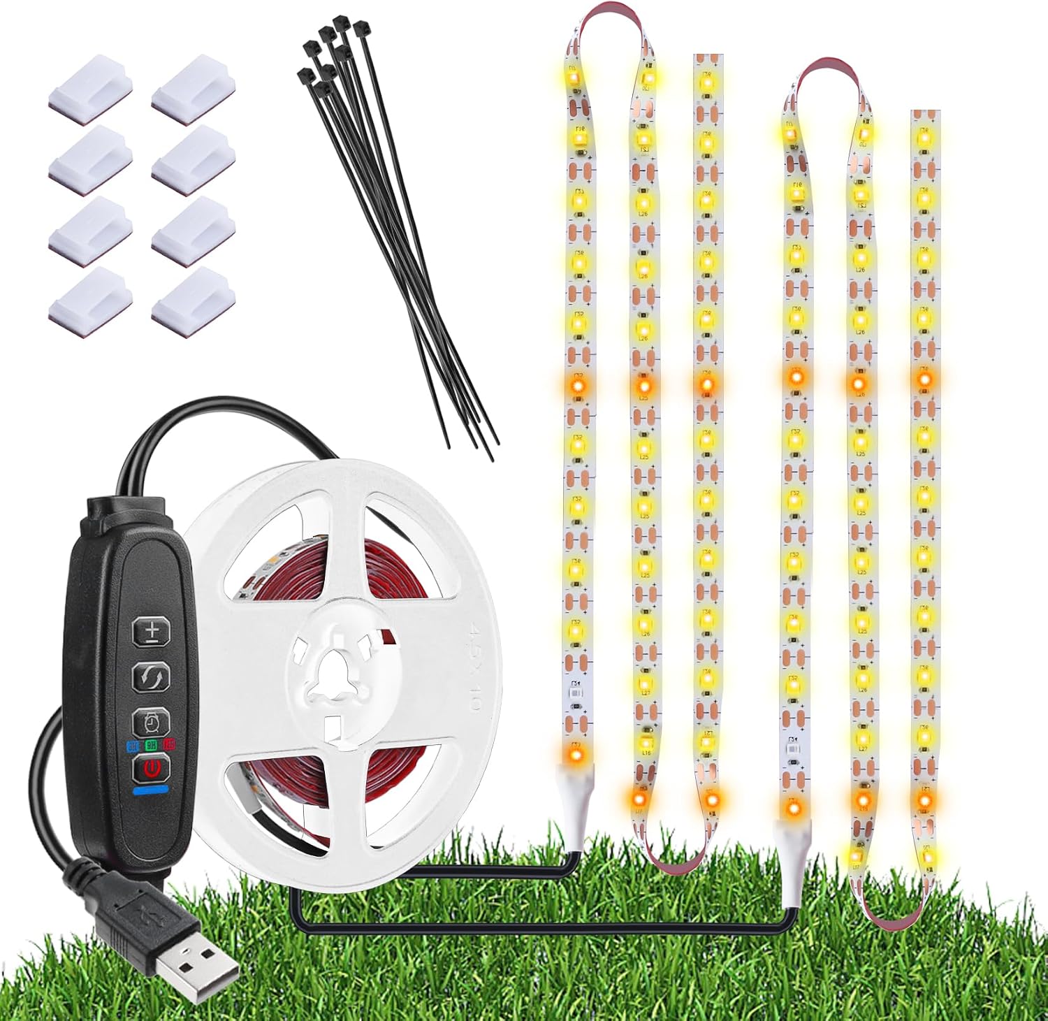 Detalle de LYGZM csx-2835 LED Grow Light, 120 LEDs, Full Spectrum, Dimmable Timer