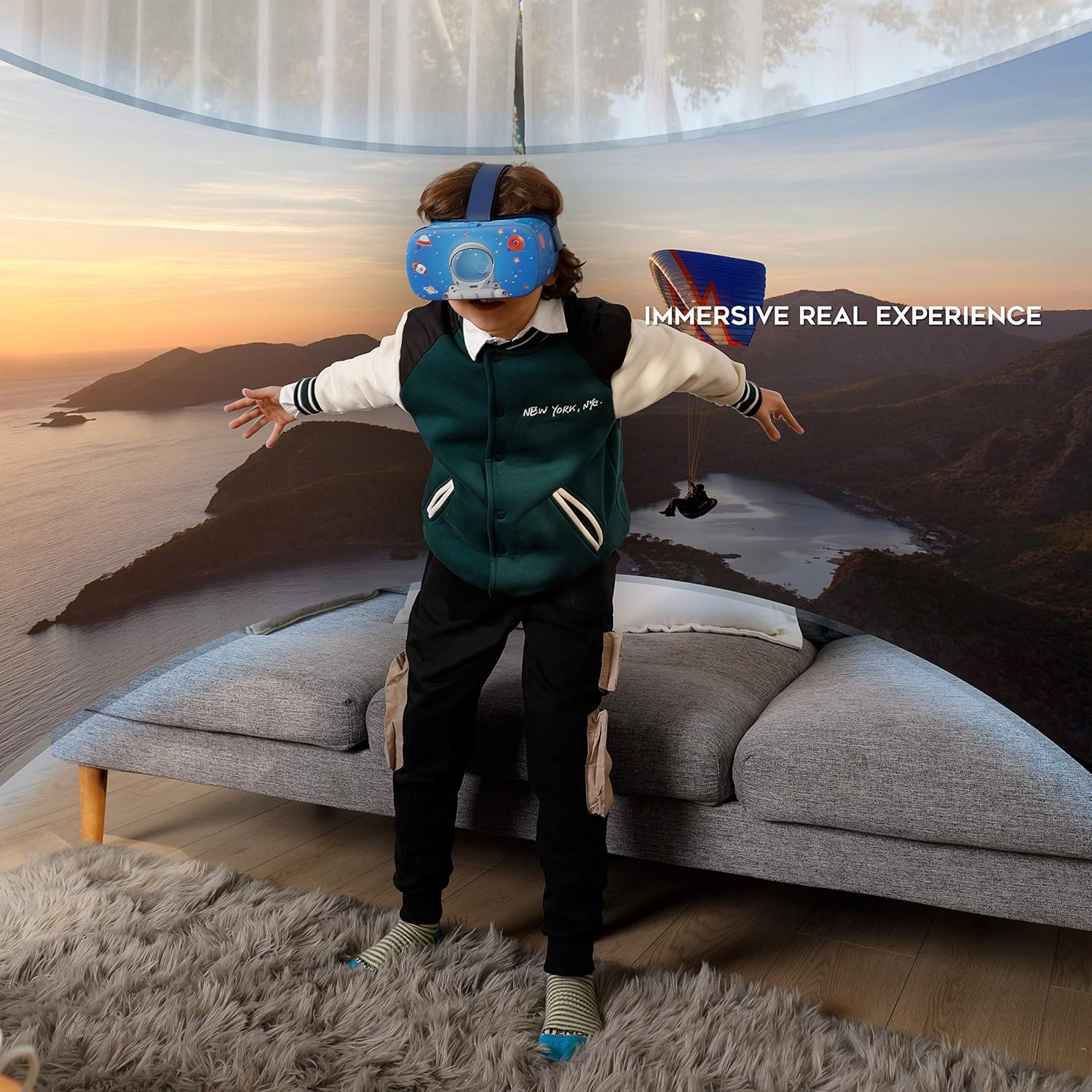 Thumbnail 4 de DESTEK V5 VR Headset for Kids (Ages 5–15) with 110° HD Lenses & Bluetooth Phone Controller