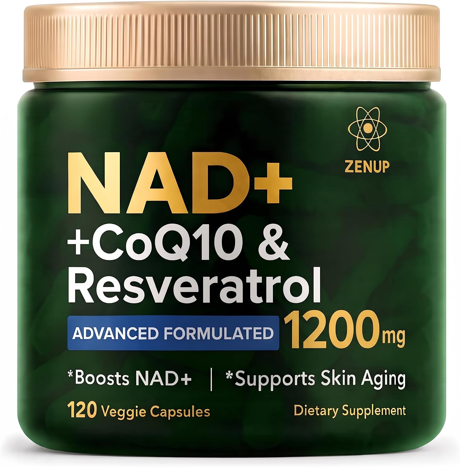 Detalle de ZenUP NAD Supplement, 120 Veggie Capsules