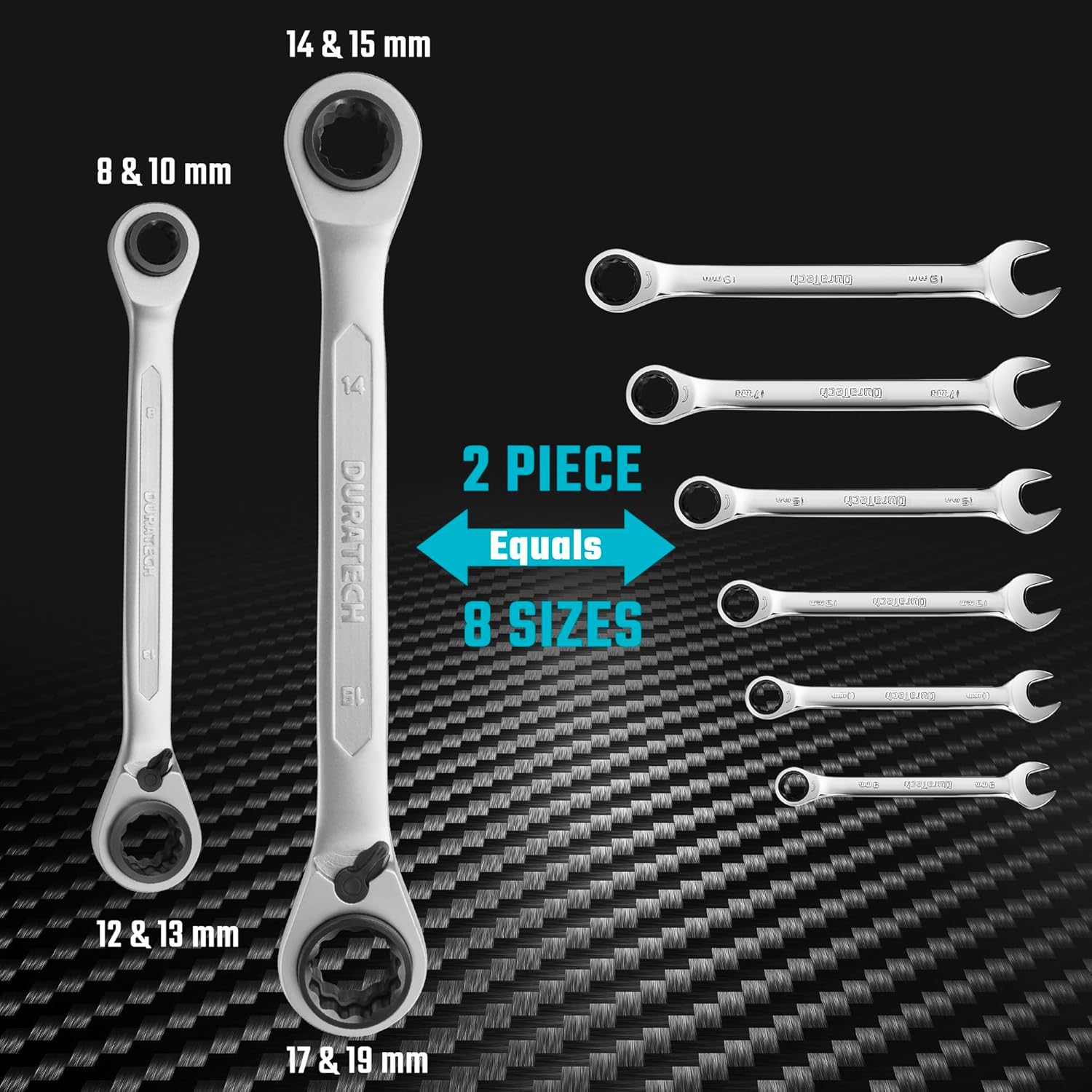 Thumbnail 1 de DURATECH Set chiavi cricchetto 4 in 1 8–19 mm