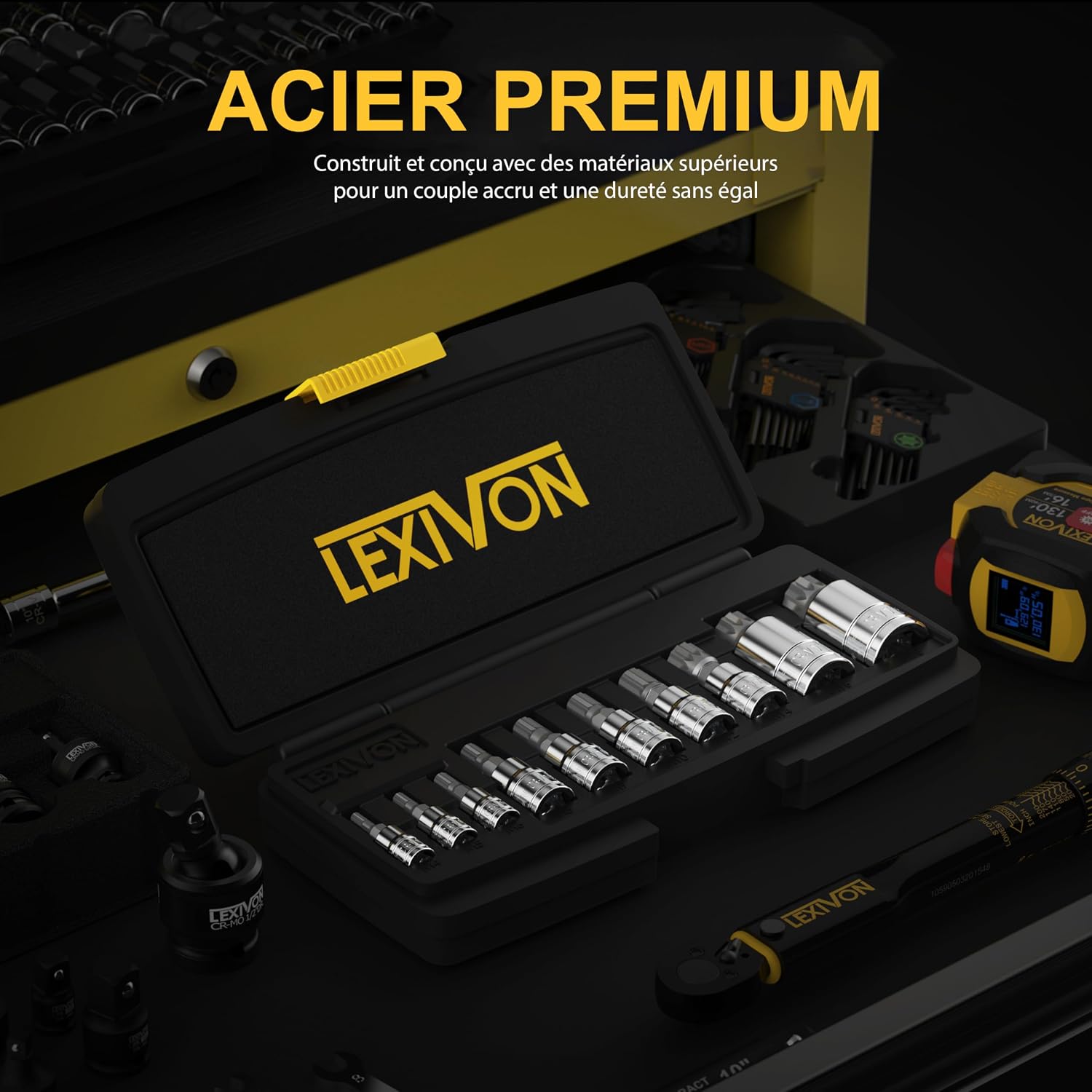 Detalle 2 de LEXIVON LX-145 Coffret douilles Torx mâles 10 pièces