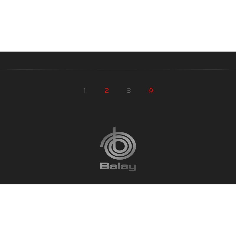 Detalle 2 de Balay 3BC585GN Campana inclinada 80 cm cristal negro