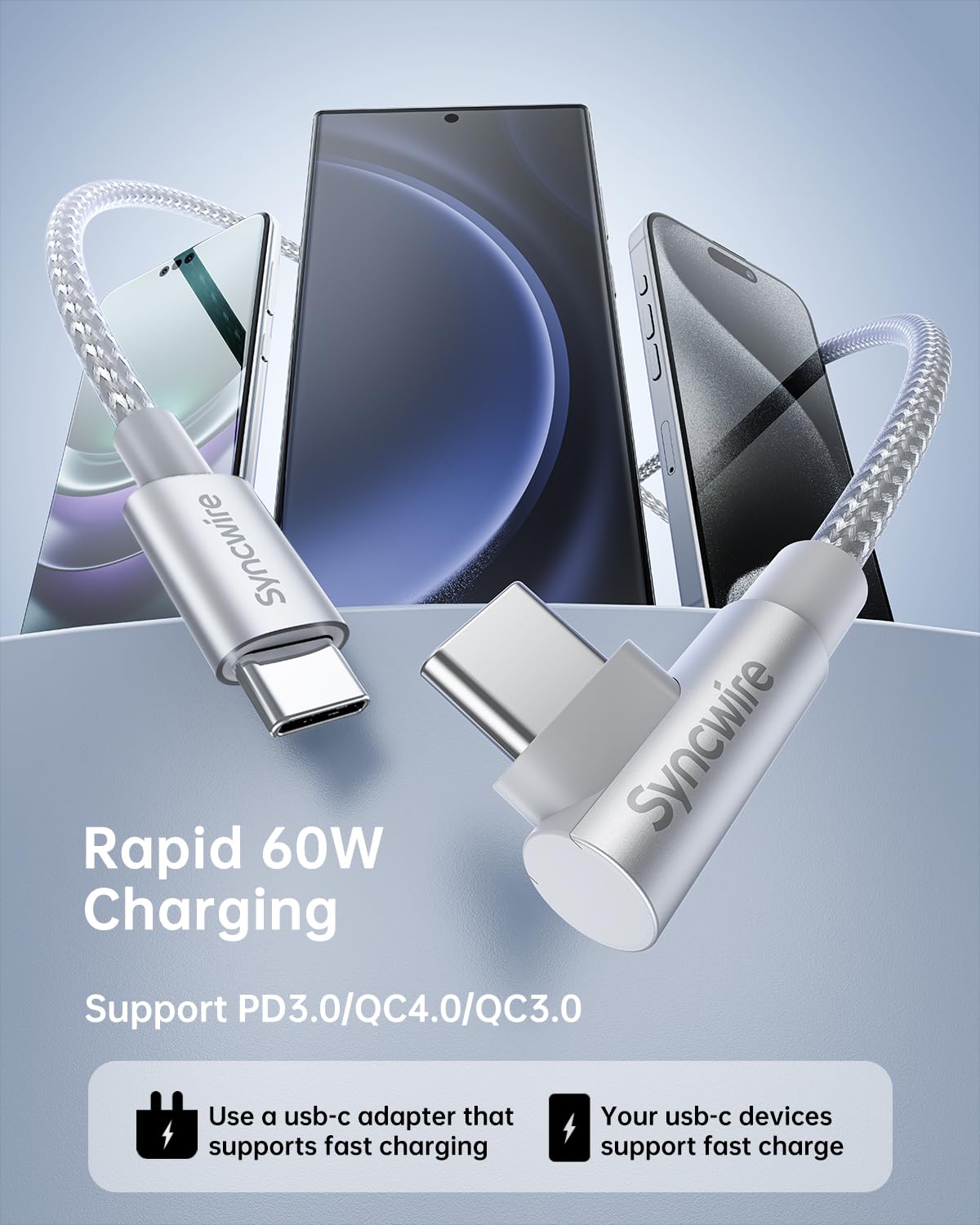 Thumbnail 6 de SYNCWIRE USB‑C to USB‑C Charger Cable 2 Pack 6.6ft