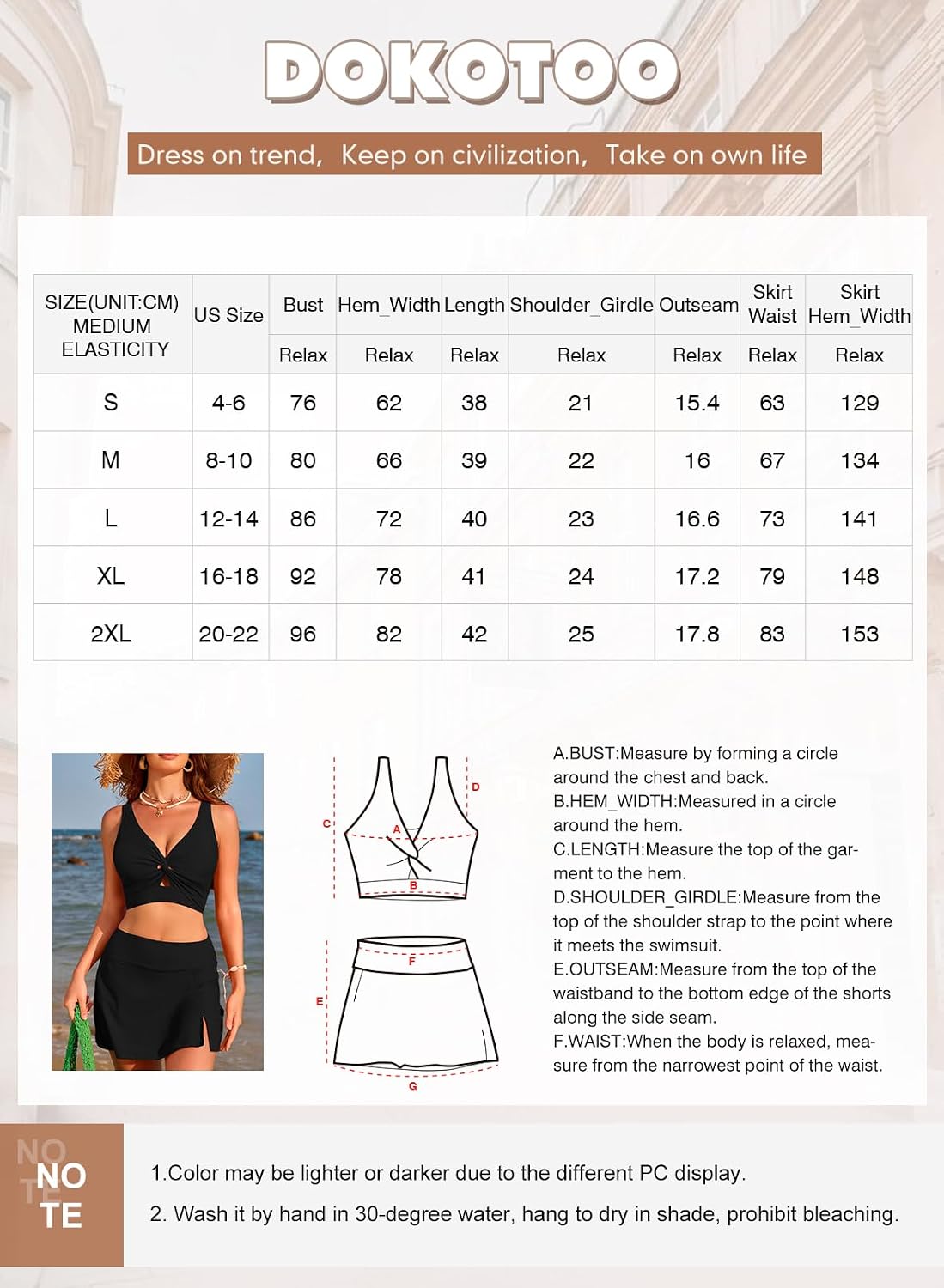 Thumbnail 6 de Dokotoo Women's High Waist Bikini 2‑Piece