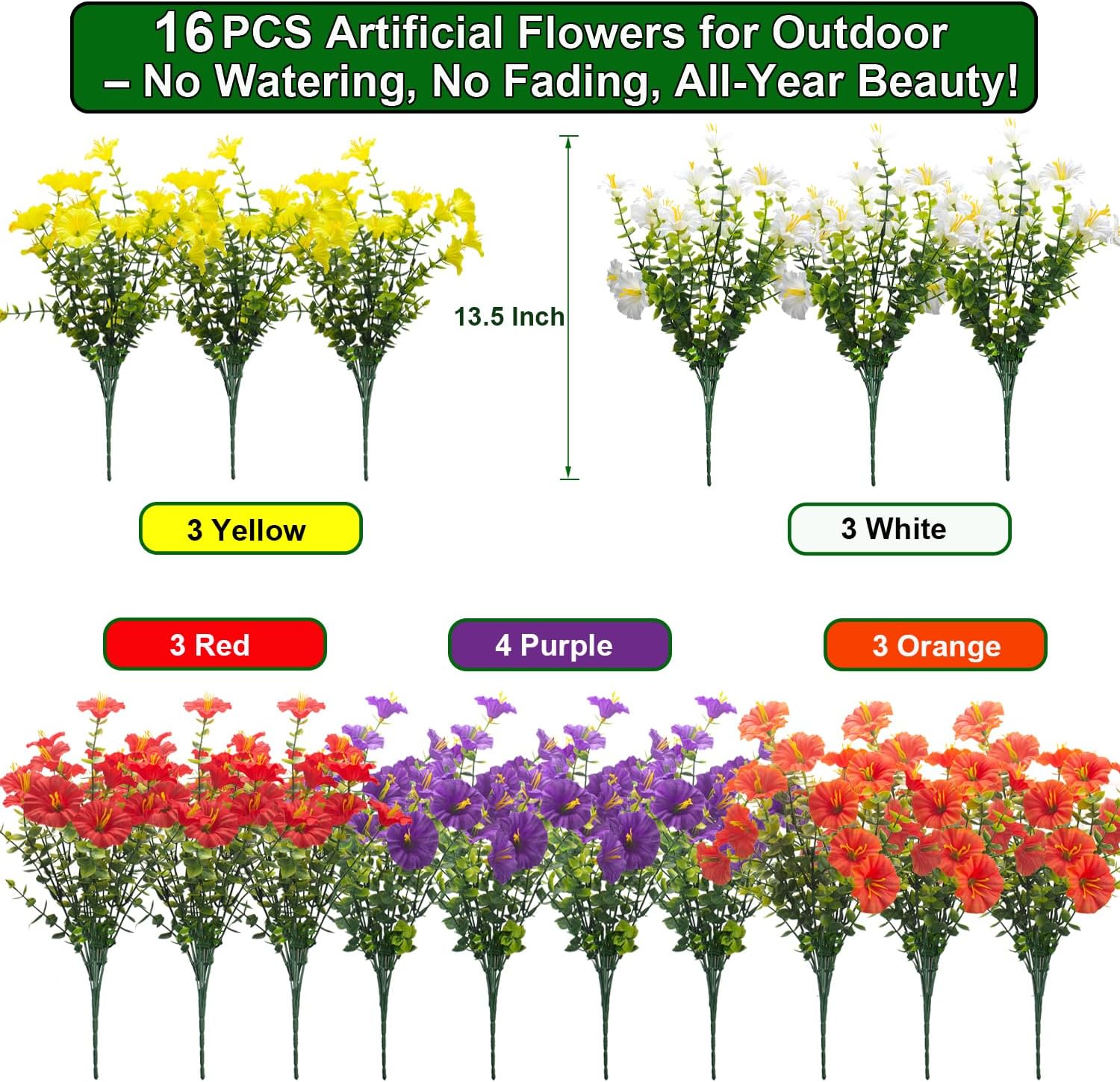 Thumbnail 1 de Grunyia Artificial Flowers, 16 Bundles
