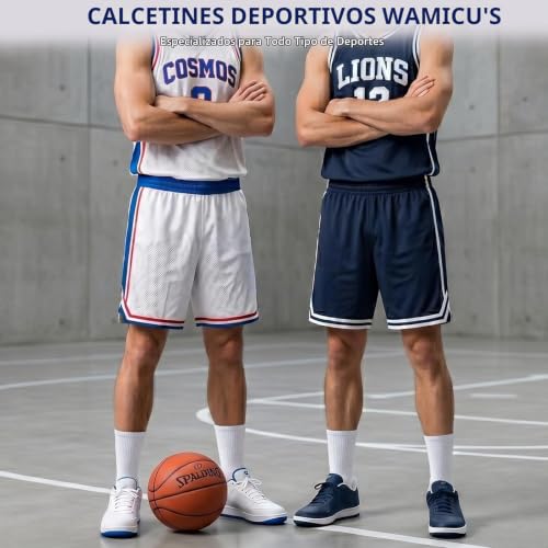 Detalle 2 de Wamicu Calcetines Deporte Hombre 5 Pares: algodón peinado, acolchados y transpirables para running