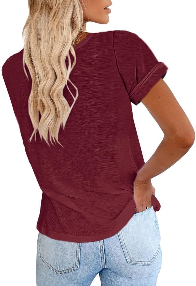 Thumbnail 1 de Cicy Bell Damen Basic-T-Shirt Rundhals Kurzarm – weich, bequem und vielseitig