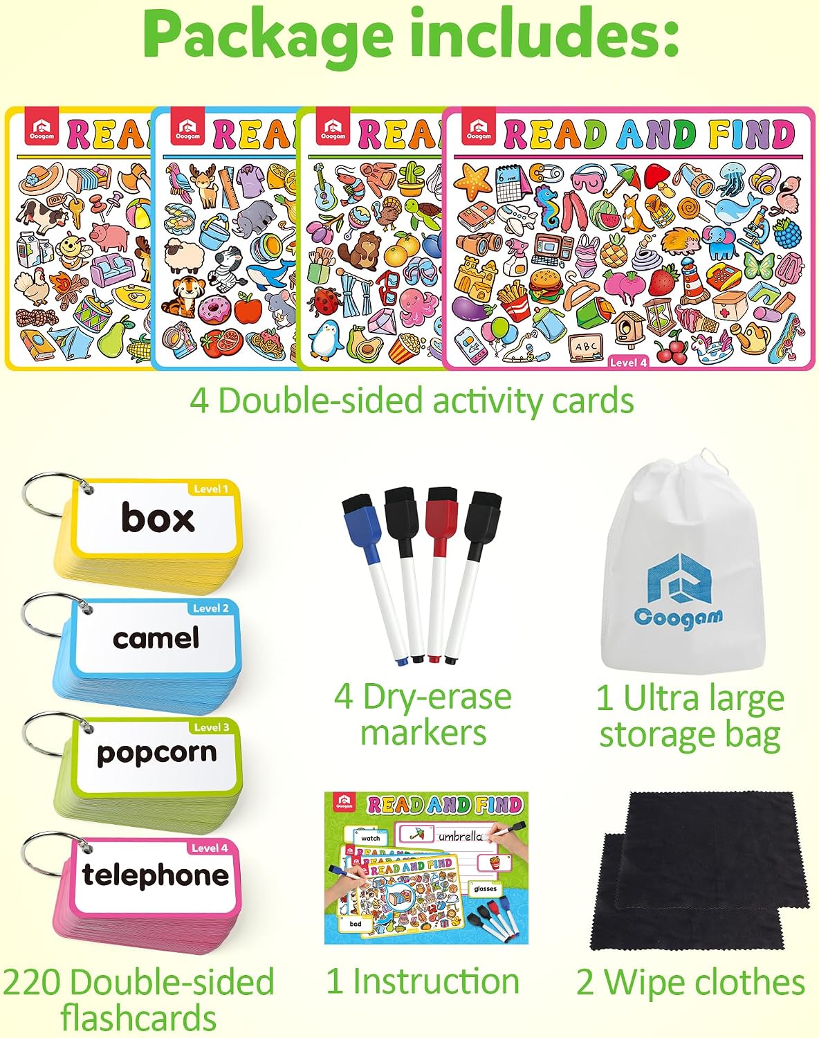 Thumbnail 6 de Coogam learning flashcards 220 word cards